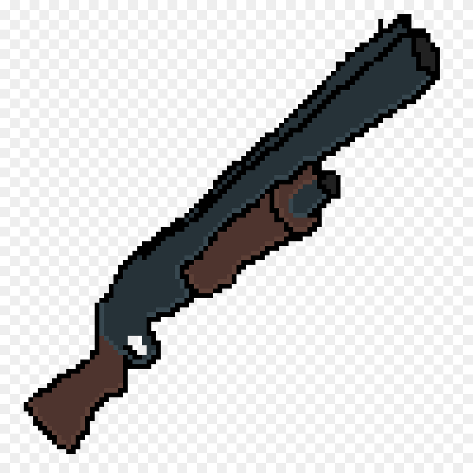 Pixilart, Gun, Shotgun, Weapon, Firearm Png Image