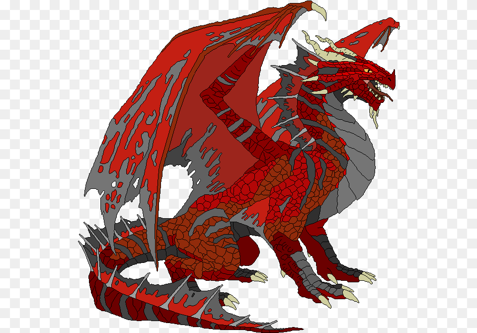 Pixilart Ancient Red Dragon Uploaded By Chokenstroke Dragon, Adult, Bride, Female, Person Free Png