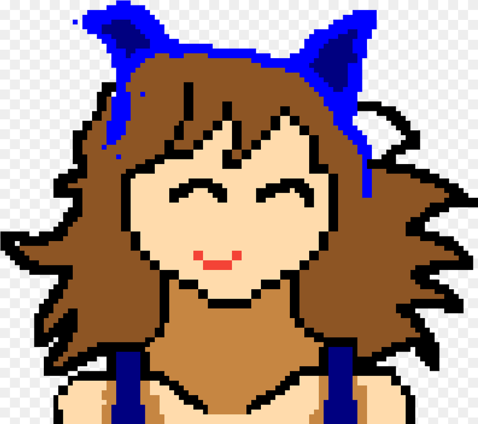 Pixilart Anime Cat Girl By Foxfuture2010 Pixel Art Anime Assasication Classrom, Photography, Head, Person, Face Png