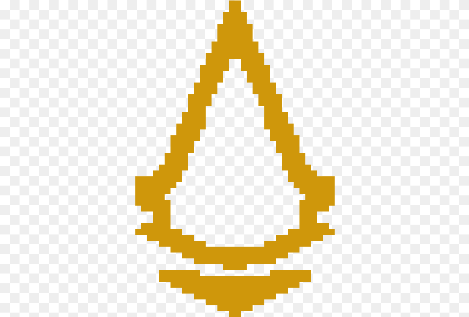 Pixilart Assassin Creed Symbol Gold By Koolkorben Creed Logo, Triangle Free Png Download