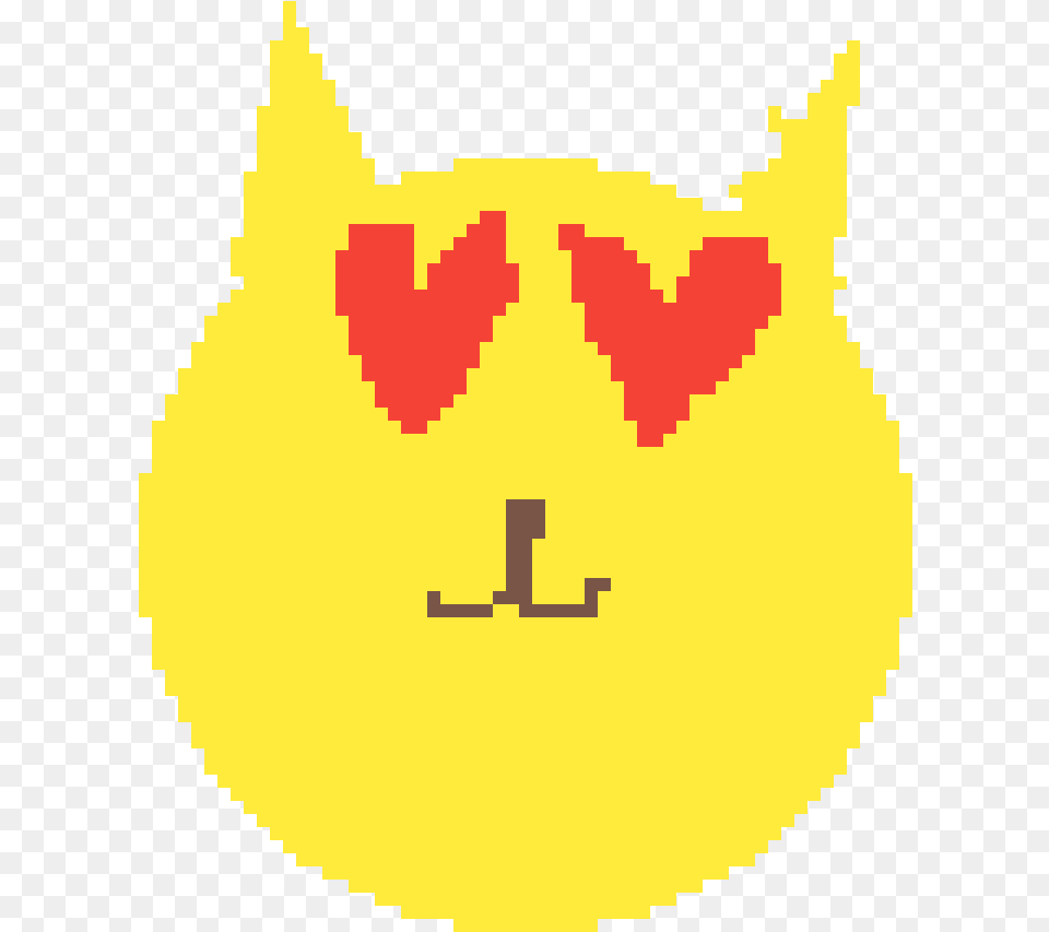 Pixilart Cat With Heart Eyes By Anonymous Vibe Check Emoji Gif, Logo Free Png