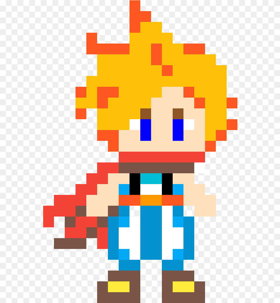 Pixilart Cloud Strife From Fiinal Fantasy By Joeholland98 Pixel Art Snoopy, First Aid Free Png