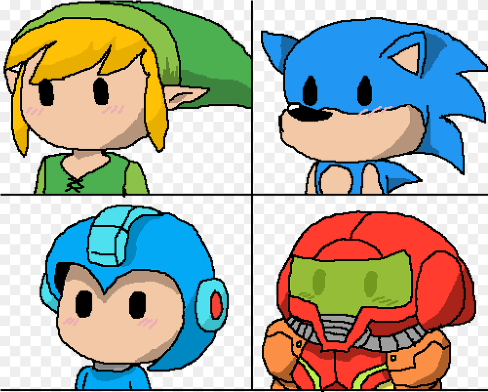 Pixilart Cute Video Game Characters By Rebelbiscuit546 Cartoon, Book, Comics, Publication, Baby Free Transparent Png