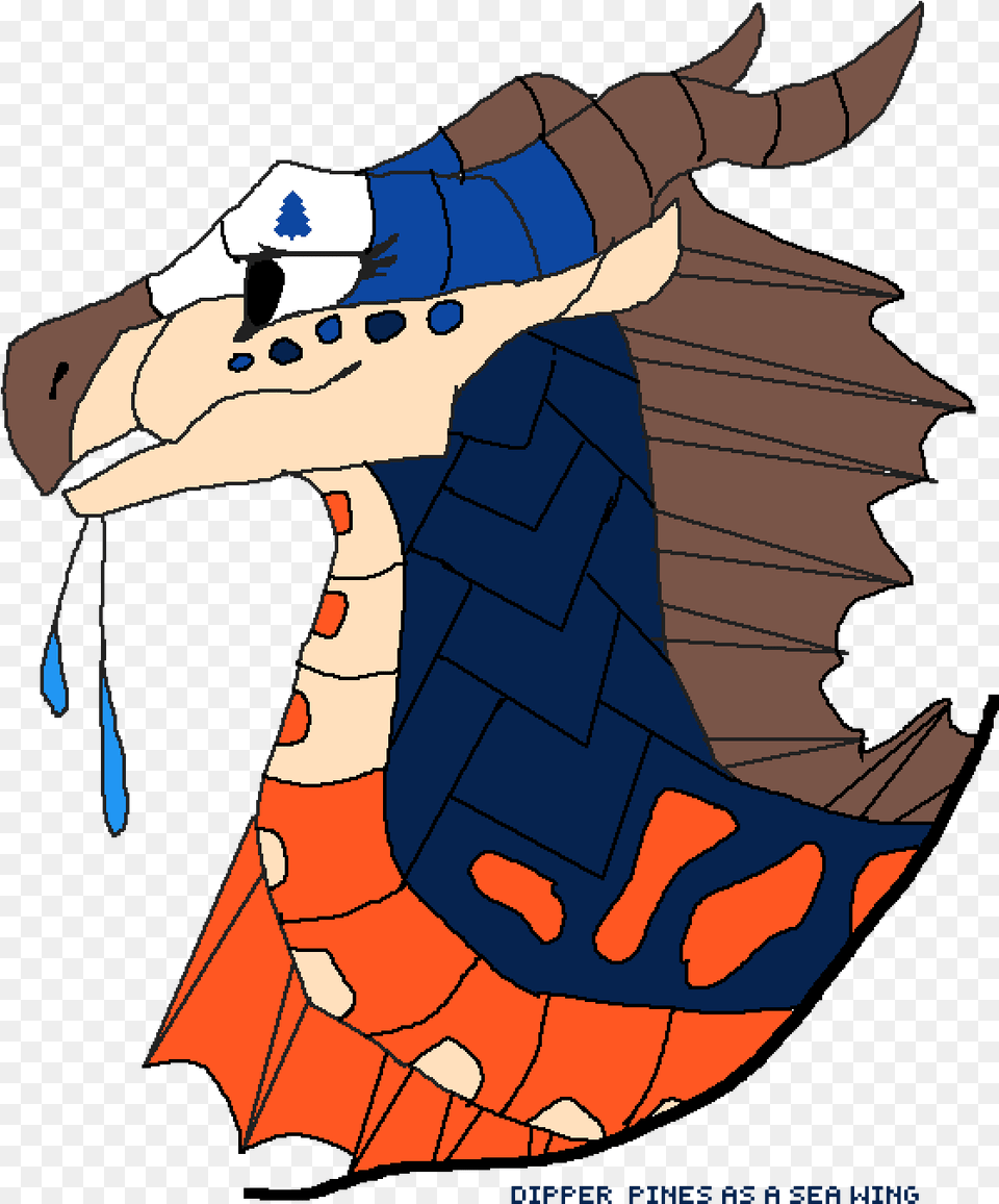 Pixilart Dipper Pines As Seawing By Imforeveralon Dragon, Baby, Person Free Transparent Png