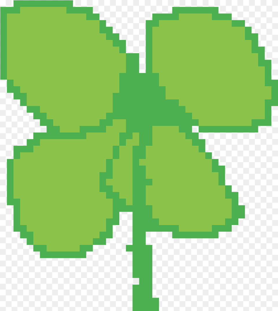 Pixilart Four Leaf Clover By Supernoah6 Minecraft Enchanted Book, Plant, Green, Oak, Sycamore Png