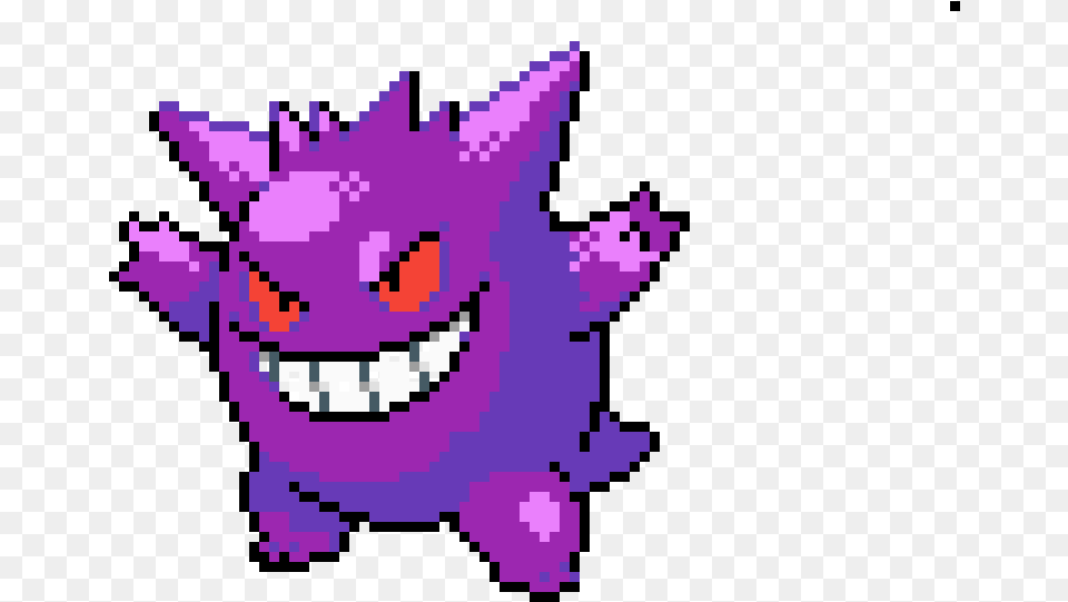 Pixilart Gengar Purple Free Transparent Png