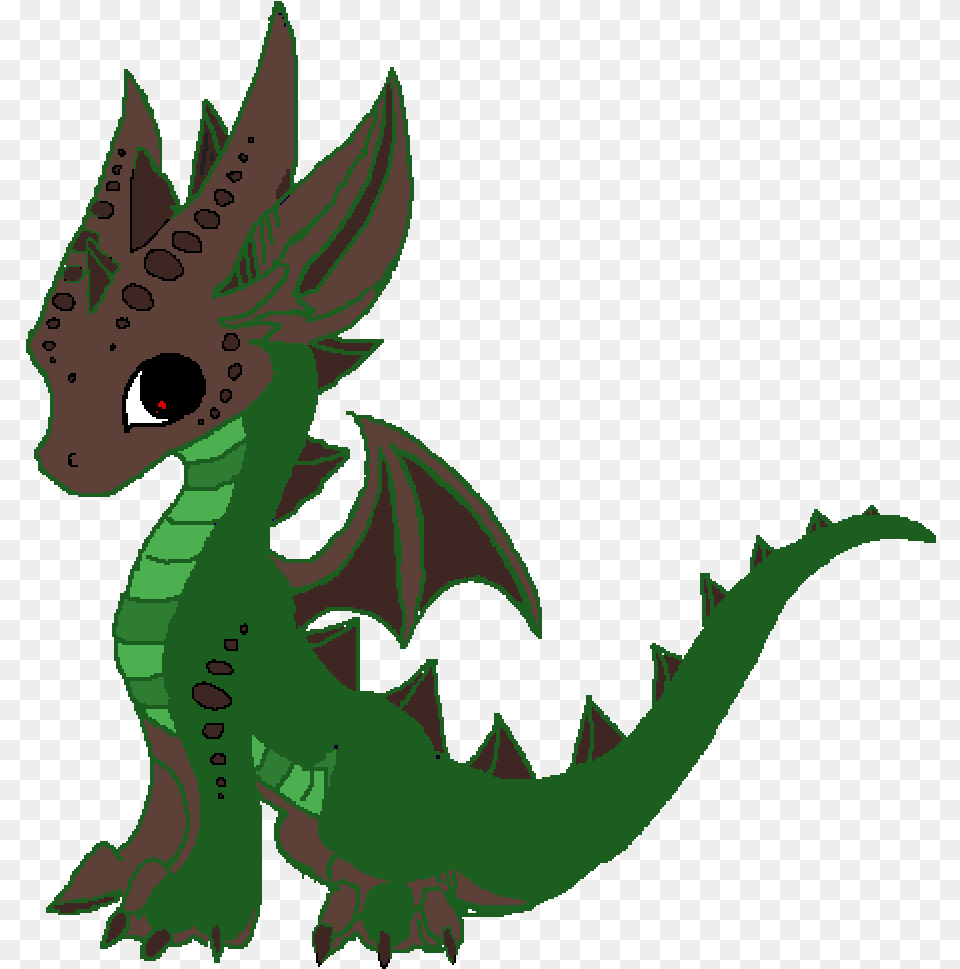 Pixilart Green Dragon By Transparent Cute Dragon Clipart, Animal, Dinosaur, Reptile Png Image