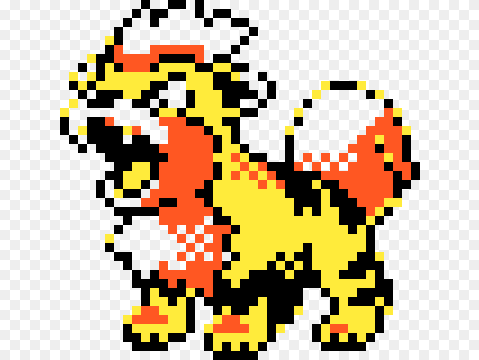 Pixilart Growlithe By Zeraoura2345 Pixel Art Pokemon Growlithe, Qr Code Png Image