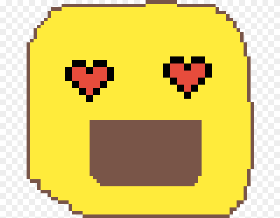 Pixilart Heart Eye Emoji By Anonymous Smiley Free Png