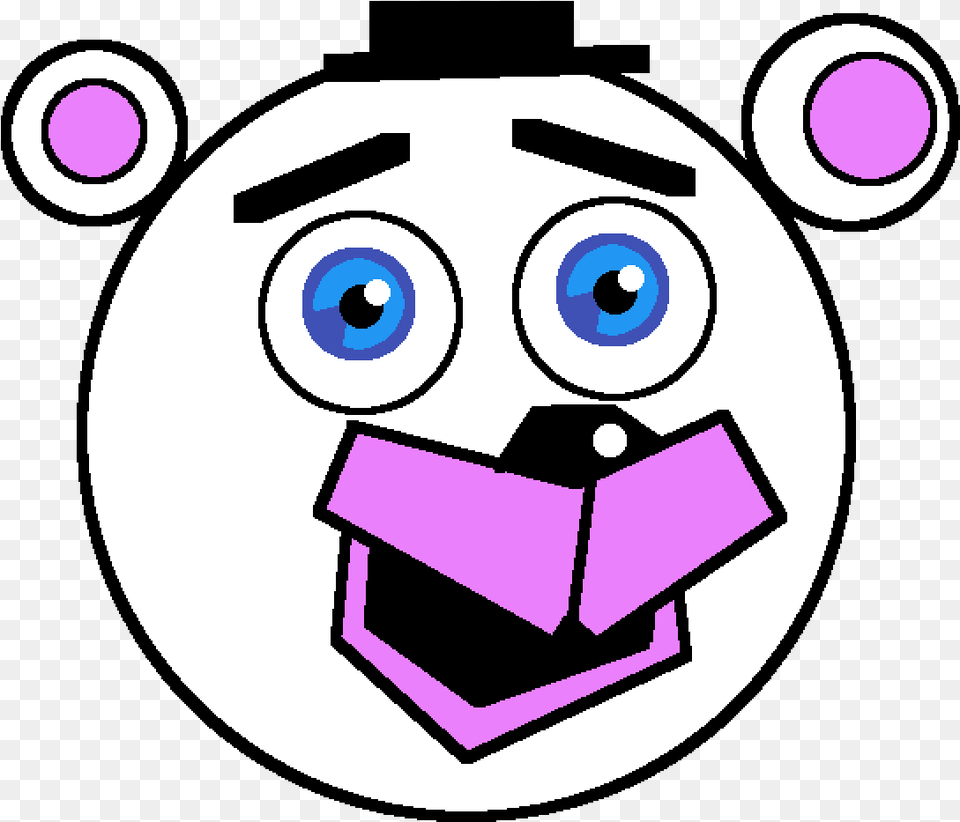 Pixilart Helpy From Fnaf 6 By Black Dot, Purple Free Png Download