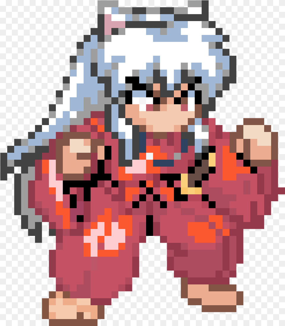 Pixilart Inuyasha By Jmart Anime Perler Beads, Qr Code Free Png Download