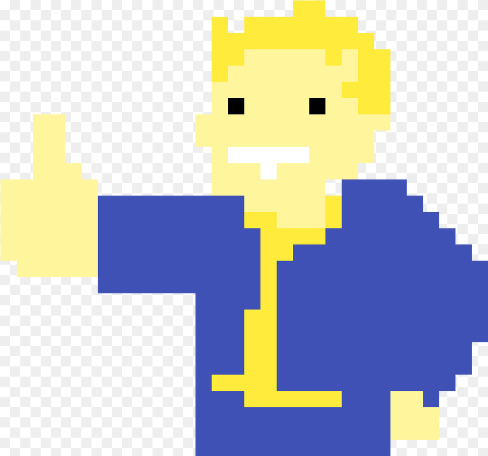 Pixilart It Kinda Looks Like Vault Boy Is Flipping People Fictional Character, Ball, Handball, Sport Free Png Download