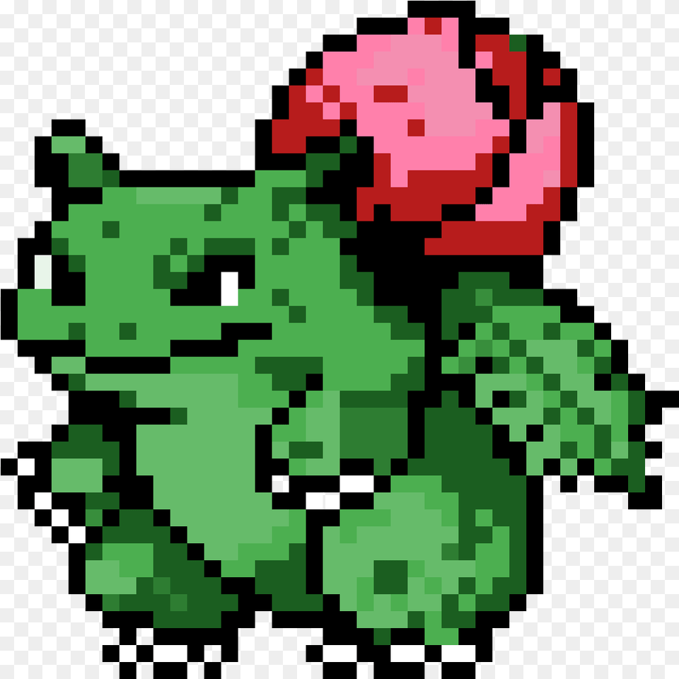 Pixilart Ivysaur Rbg By Anonymous Pokemon Red And Blue Ivysaur Sprite, Green, Flower, Plant, Geranium Png