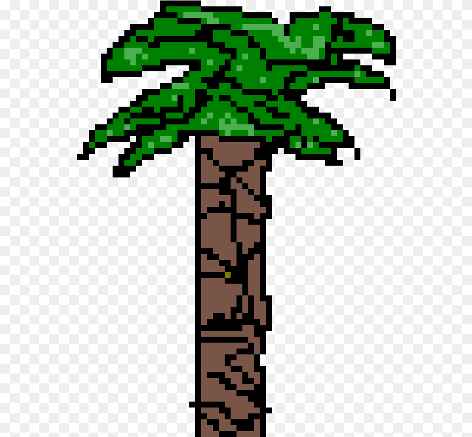 Pixilart Jungle Tree By Anonymous Cartoon, Palm Tree, Plant, Green, Qr Code Png