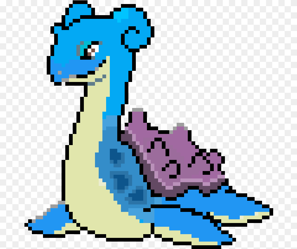 Pixilart Lapras By Anonymous Transparent Pokemon Sprite, Animal, Bird Png Image