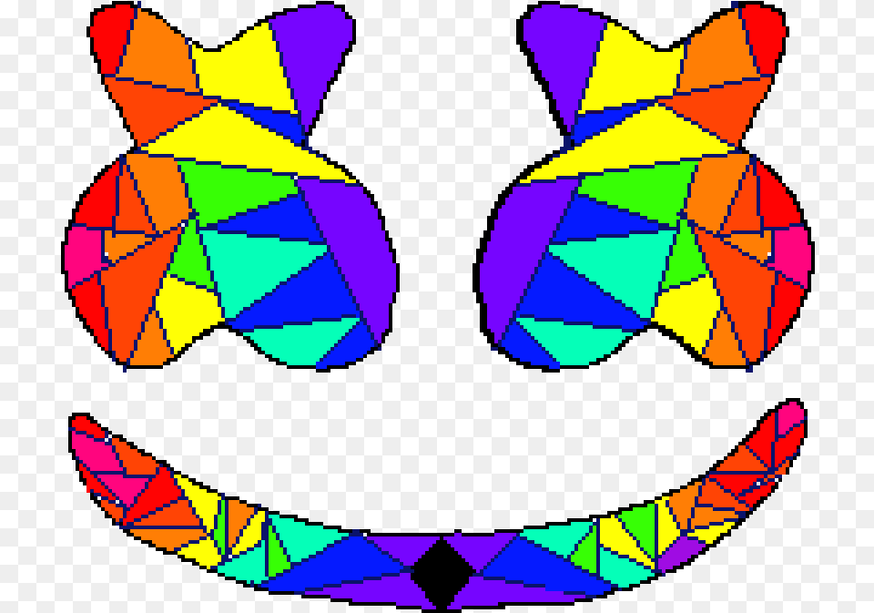 Pixilart Marshmello 4 Rainbow By Blackfox Marshmello Roblox T Shirt, Art, Person, Toy Png Image