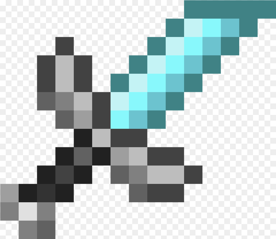 Pixilart Mc Diamond Sword By Celestialdude Minecraft Nether Star Sword, Chess, Game, Pattern Free Png