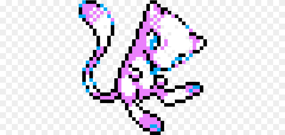 Pixilart Mew Sprite By Anonymous Pokemon Crystal Mew Sprite, Purple, Art, Graphics, Qr Code Free Png Download