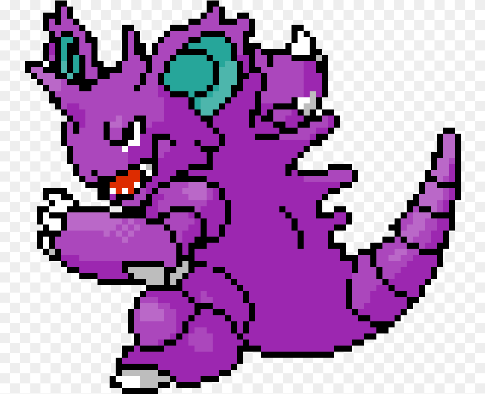 Pixilart Nidoking Gen 4 Sprite, Purple, Electronics, Hardware, Art Free Png