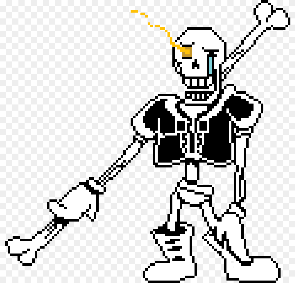 Pixilart Papyrus The Undertale Disbelief Papyrus Phase, Robot Free Png