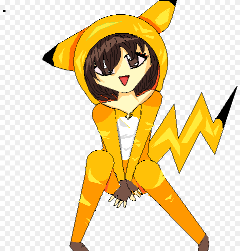 Pixilart Pikachu Anime Girl By Superhound777 Cartoon, Book, Comics, Person, Publication Free Png