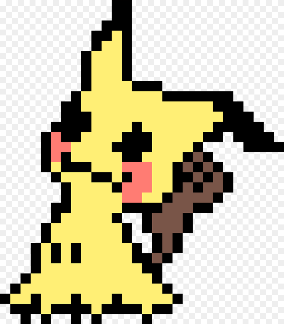 Pixilart Pixel Art Pokemon Mimikyu, Star Symbol, Symbol, Cross Free Png Download