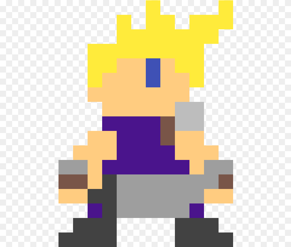 Pixilart Pixel Cloud Strife By Anonymous Mario Bros Pixel, First Aid Free Transparent Png