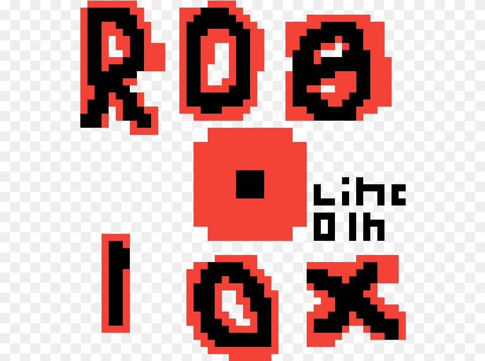 Pixilart Roblox Logo Word Roblox And Lincoln My Name Graphic Design, Scoreboard, Qr Code Free Png