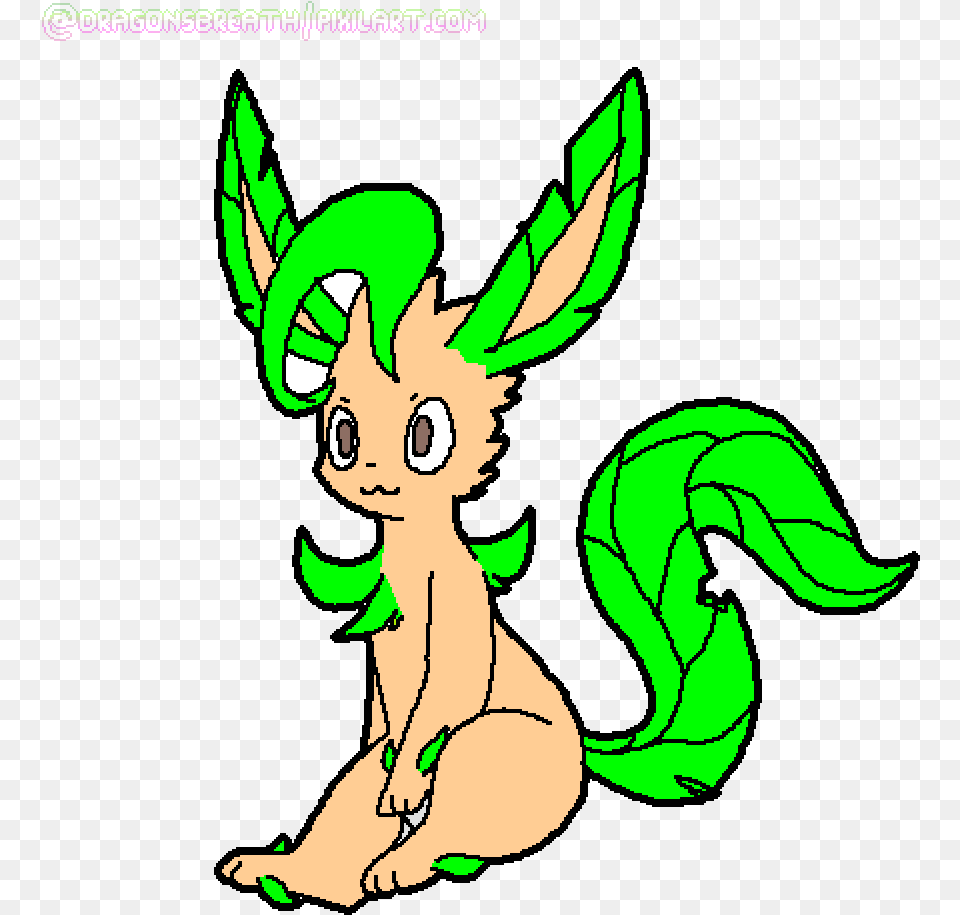 Pixilart Shiny Leafeon By Datboix Animal Figure, Baby, Person, Book, Comics Free Png