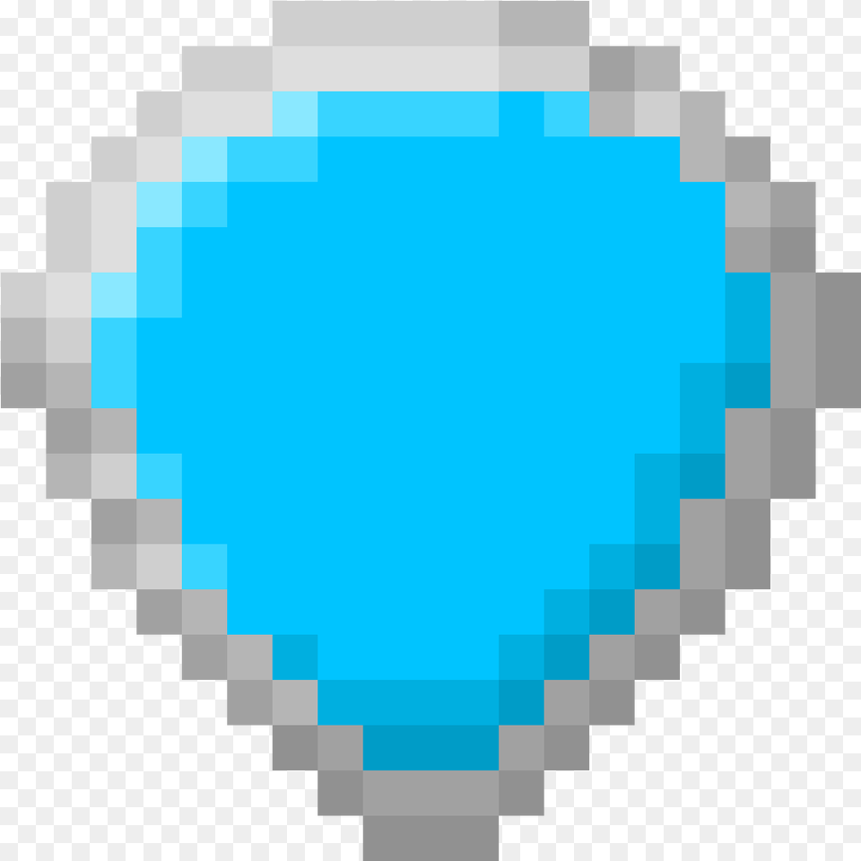 Pixilart Sky Blue Shield By Nightmare1924 Heart 8 Bit, Balloon, Nature, Outdoors, Turquoise Free Transparent Png