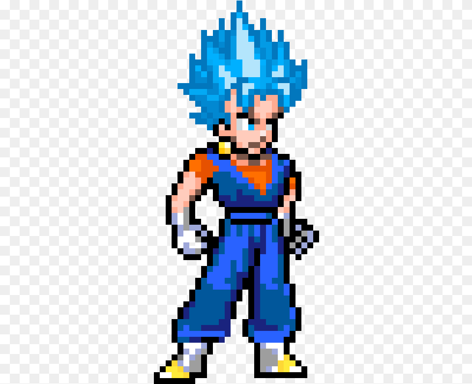 Pixilart Ssgss Vegito By Harris Dragon Ball Dibujos En Pixeles, Juggling, Person Free Png