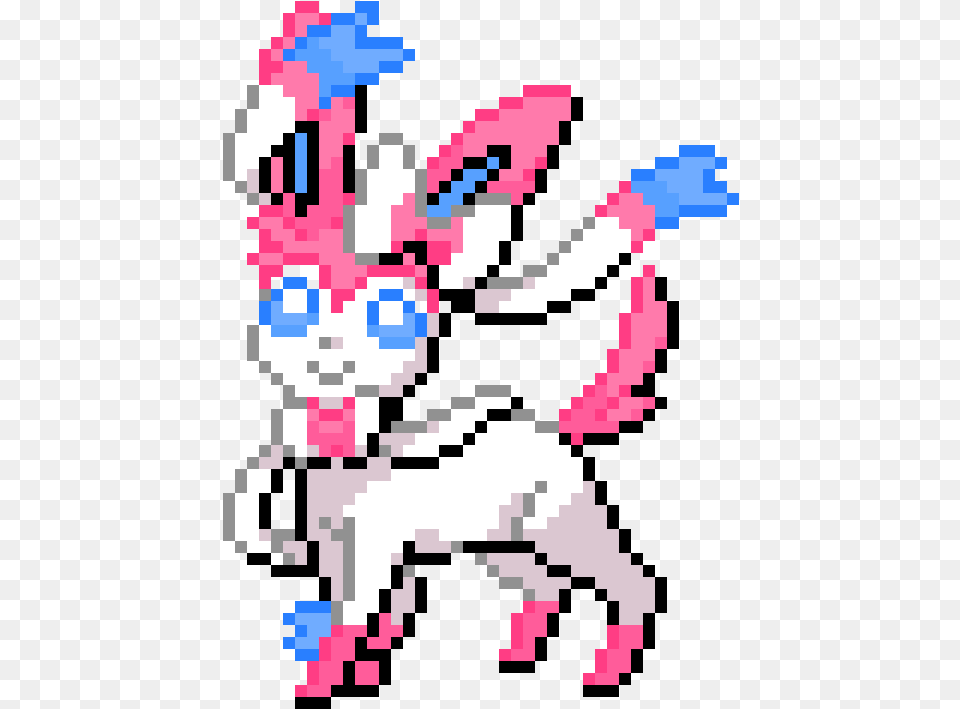 Pixilart Sylveon By Detectivewaffle Sylveon Pokemon Pixel Art, People, Person, Qr Code Free Png Download