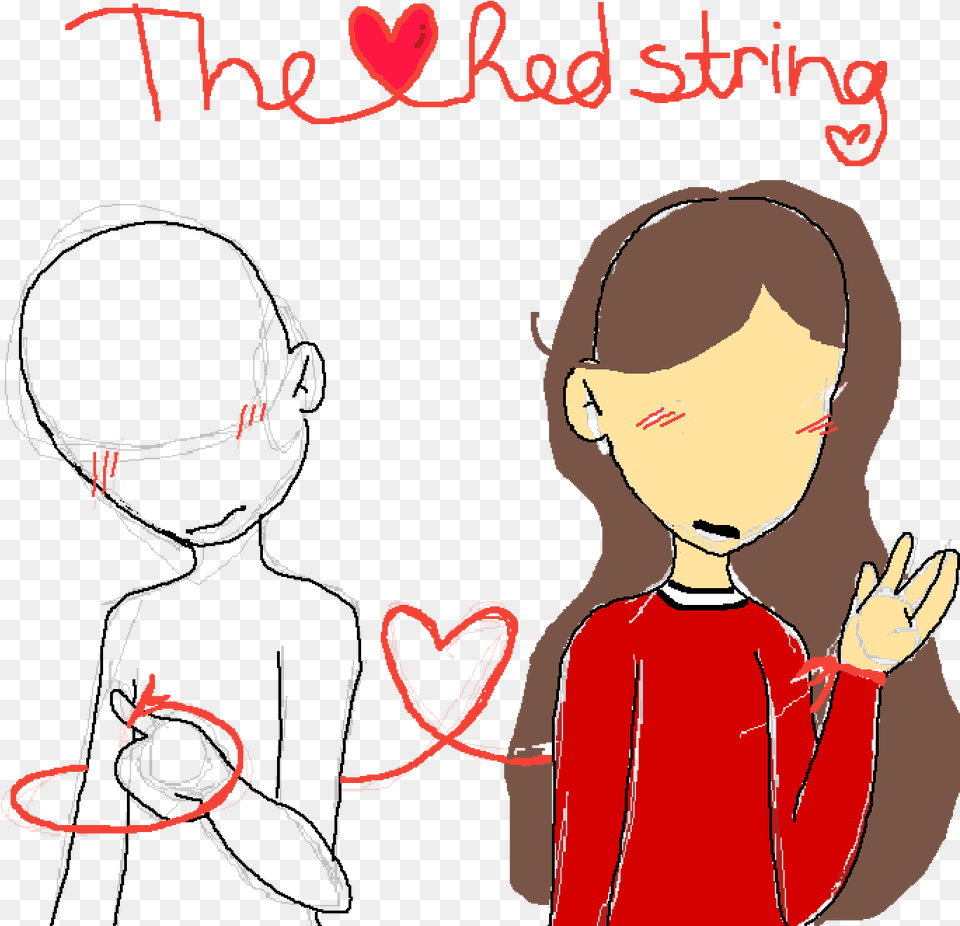 Pixilart The Red String By Youmakeawish Sharing, Baby, Person, Face, Head Free Png Download