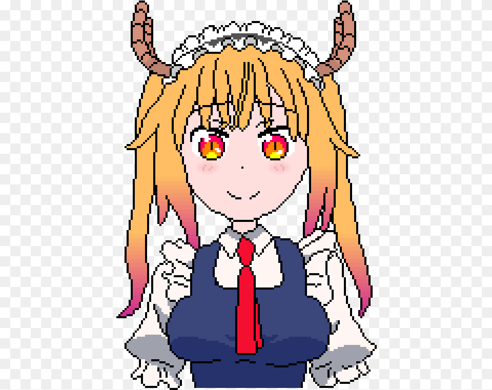 Pixilart Tohru By Maximousmouse Miss Dragon Maid Pixel, Publication, Book, Comics, Accessories Free Png