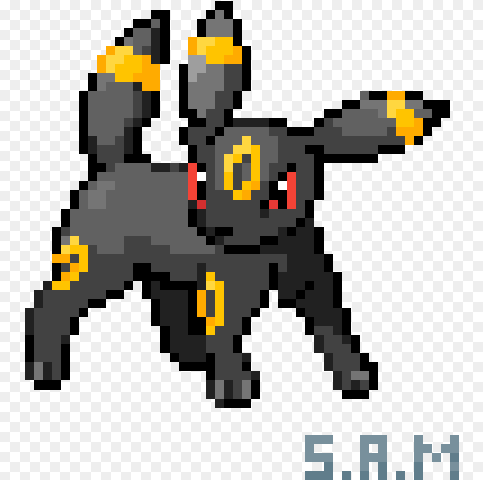 Pixilart Umbreon Sprite By Iamw3ird Pokemon Fire Red Umbreon, Animal, Invertebrate, Spider Png Image