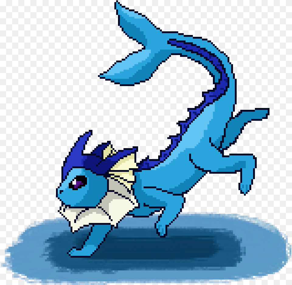 Pixilart Vaporeon By Jadesteel Dragon, Animal, Baby, Person Png