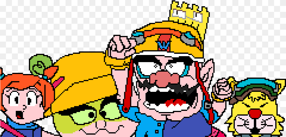 Pixilart Wario Ware Gold By Anonymous Fictional Character Free Png Download