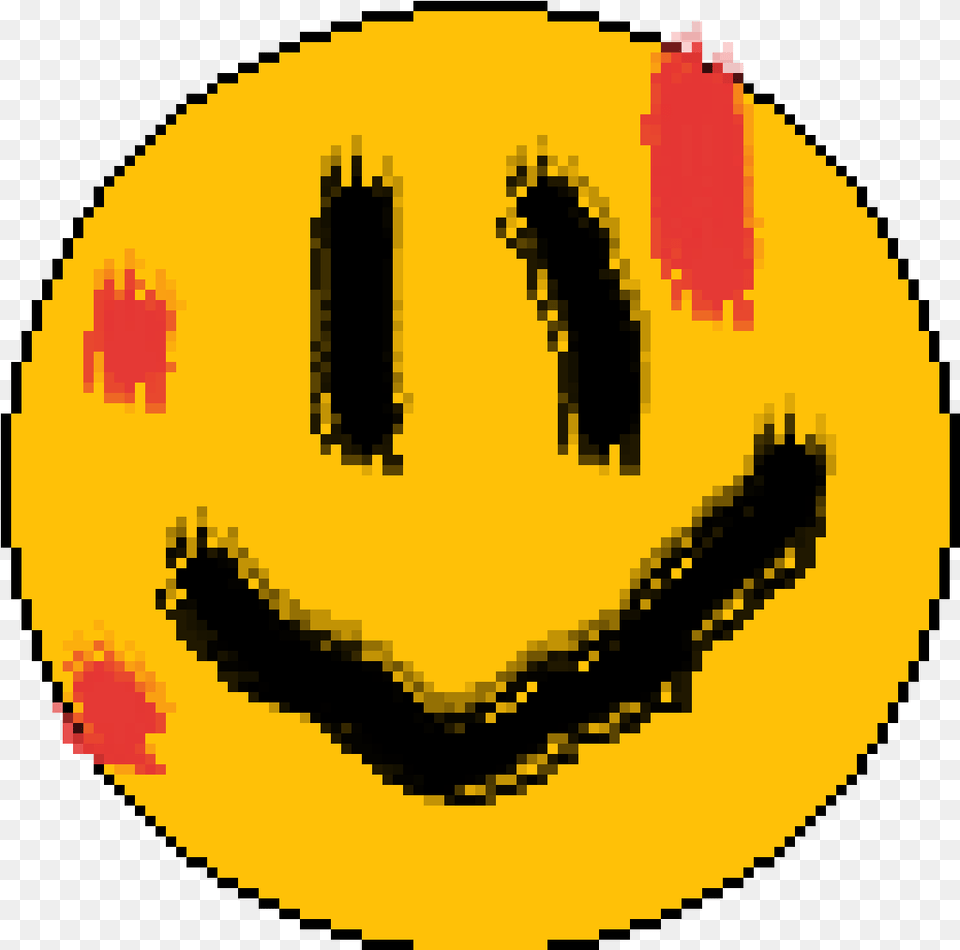 Pixilart Watchmen Smiley Face Pin By Anonymous Overwatch Discord Emoji Logo, Smoke Pipe, Person Free Png