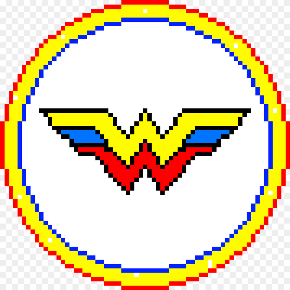 Pixilart Wonder Woman Logo By Thatpiratedj 41 Block Circle Minecraft, Symbol, Emblem, Dynamite, Weapon Free Transparent Png