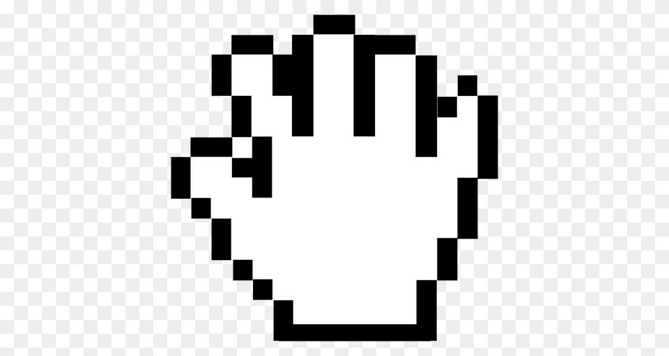 Pixilated Hand Cursor, Clothing, Glove, Body Part, Person Png Image