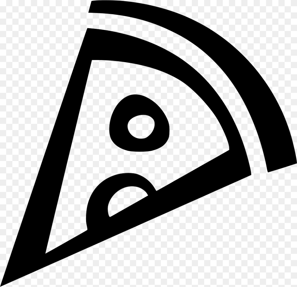 Pizza, Triangle, Stencil Png