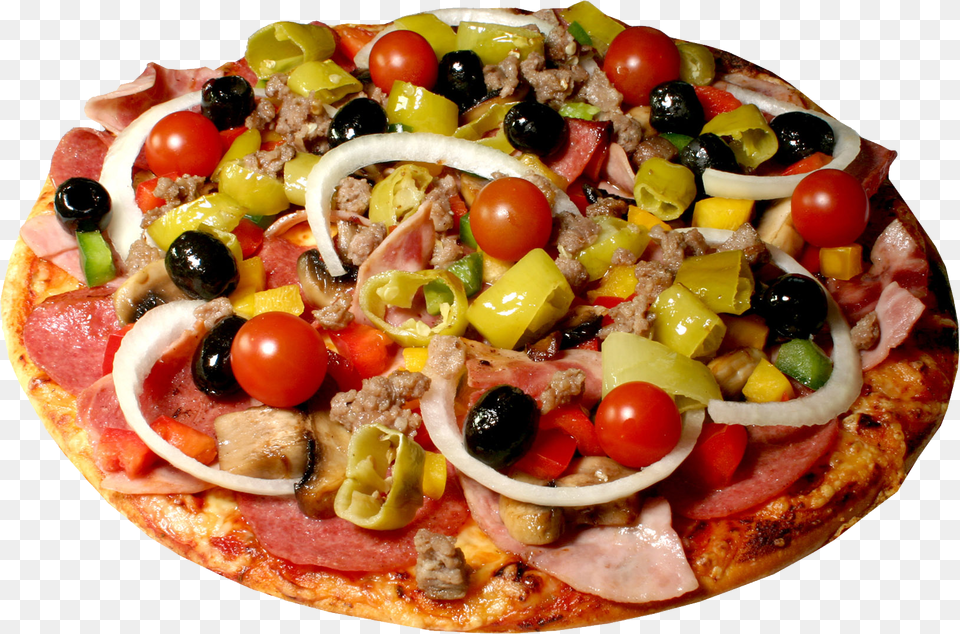 Pizza, Food, Dish, Meal, Platter Png Image