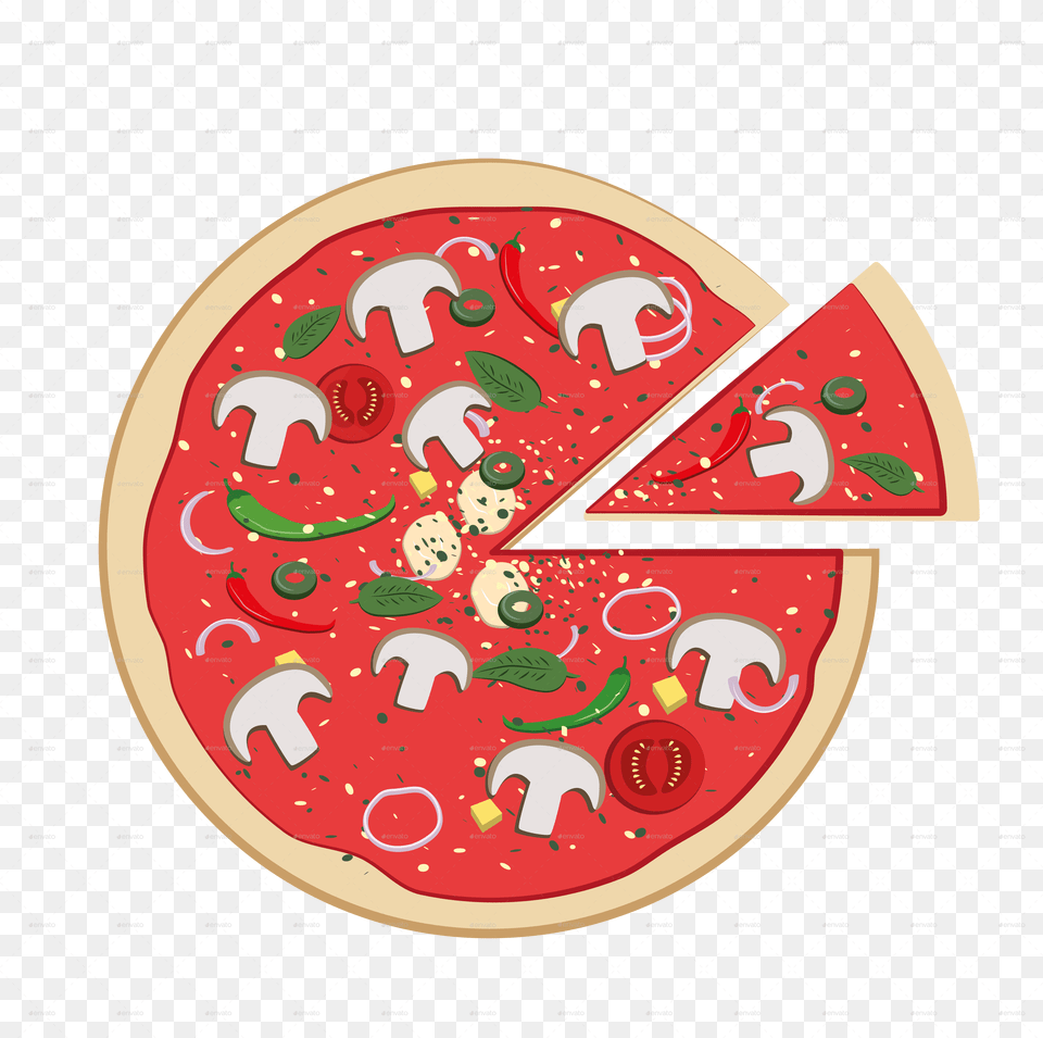 Pizza 5 Cartoon Cartoon, Clock, Wall Clock, Blackboard, Disk Png Image