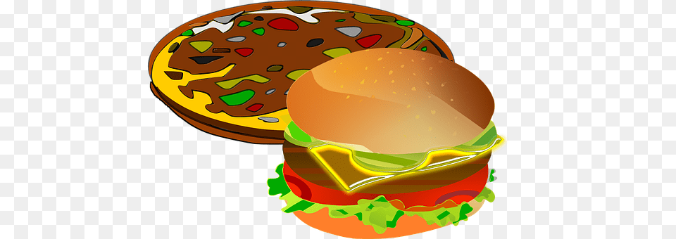 Pizza Burger, Food, Clothing, Hardhat Png Image
