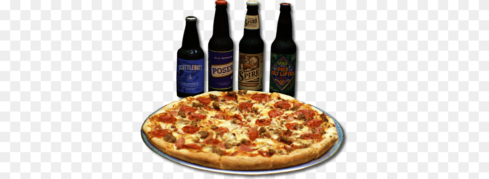 Pizza Amp Beer Beer, Alcohol, Beverage, Bottle, Food Png