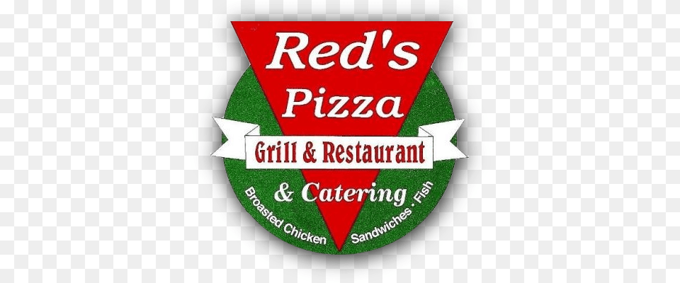 Pizza And Catering Reds Pizza Logo, Business Card, Paper, Text, Badge Free Png
