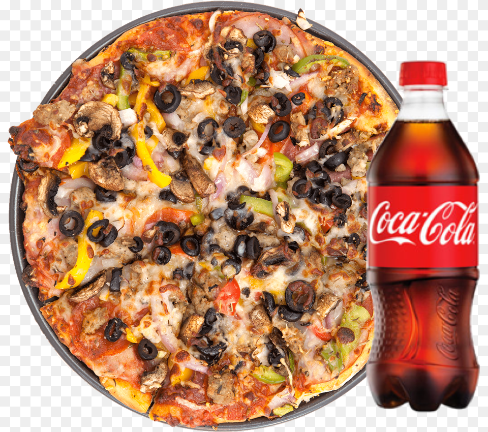 Pizza And Cold Drink Images Pizza Cool Drink, Food, Beverage, Soda, Coke Png Image