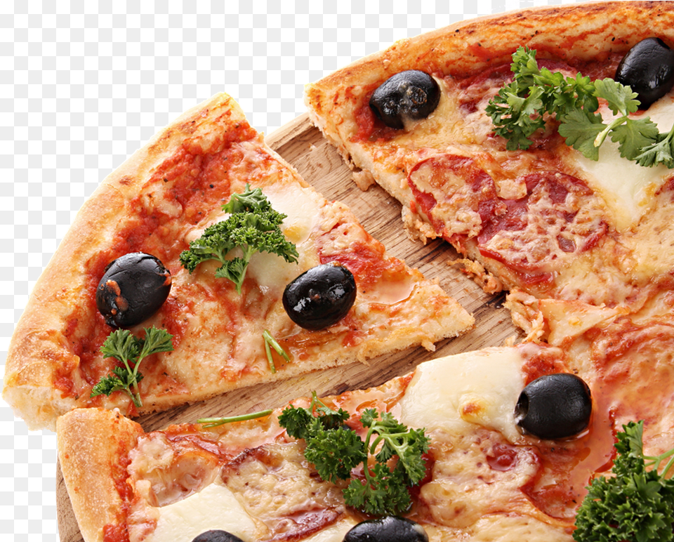 Pizza Background California Style Pizza, Food, Herbs, Plant, Bread Png