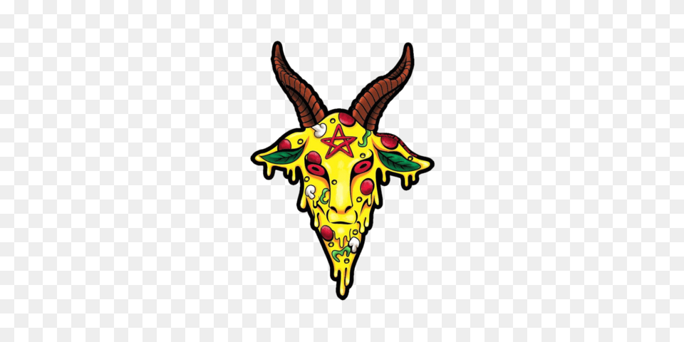 Pizza Baphomet Sticker Shittty Stufff, Animal, Kangaroo, Mammal, Art Png