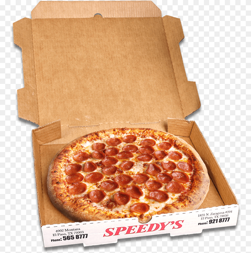 Pizza Boxes Pepperoni Pizza In Box, Food, Advertisement Free Png Download